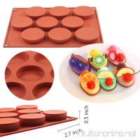 9 Oval Cavity Silicone Soap Cake Mold Chocolate Muffin Cupcake Baking Mould Pan - B01GJG5828